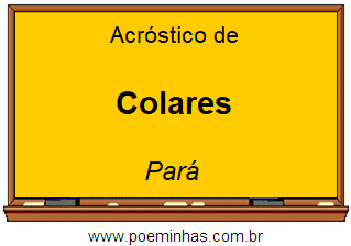 Acróstico da Cidade Colares