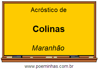 Acróstico da Cidade Colinas