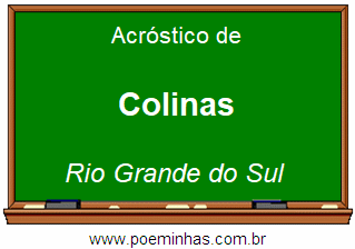 Acróstico da Cidade Colinas