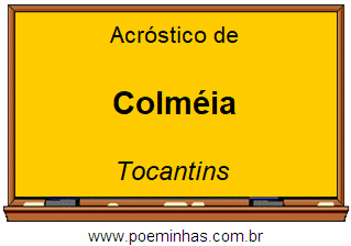 Acróstico da Cidade Colméia