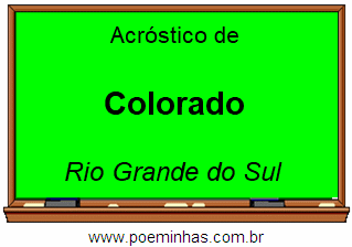 Acróstico da Cidade Colorado