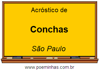 Acróstico da Cidade Conchas