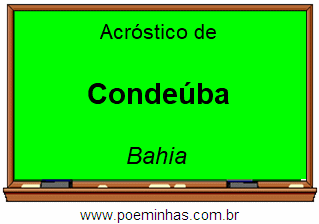 Acróstico da Cidade Condeúba