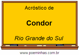 Acróstico da Cidade Condor