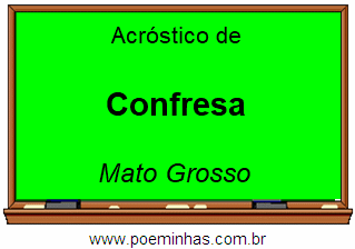 Acróstico da Cidade Confresa