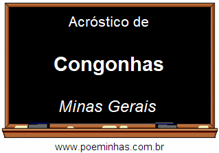 Acróstico da Cidade Congonhas