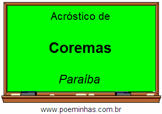 Acróstico da Cidade Coremas