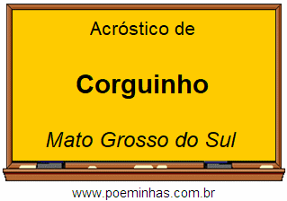 Acróstico da Cidade Corguinho