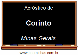 Acróstico da Cidade Corinto