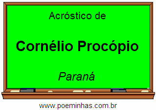 Acróstico da Cidade Cornélio Procópio