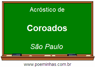 Acróstico da Cidade Coroados