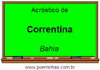 Acróstico da Cidade Correntina