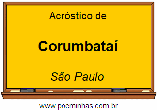 Acróstico da Cidade Corumbataí