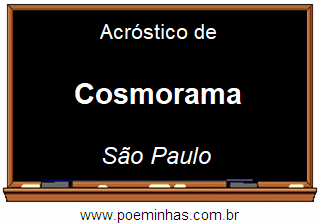 Acróstico da Cidade Cosmorama