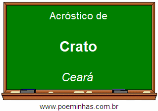 Acróstico da Cidade Crato