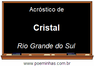 Acróstico da Cidade Cristal