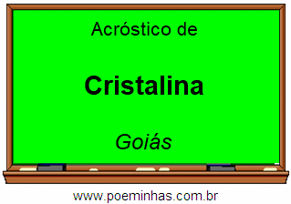 Acróstico da Cidade Cristalina