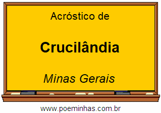 Acróstico da Cidade Crucilândia