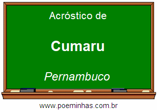 Acróstico da Cidade Cumaru