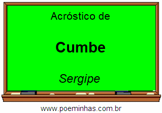 Acróstico da Cidade Cumbe