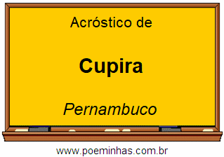 Acróstico da Cidade Cupira