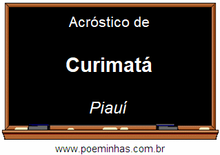 Acróstico da Cidade Curimatá