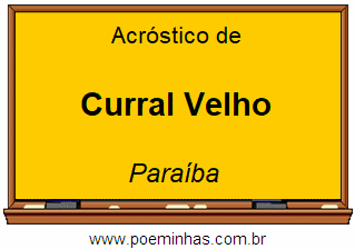 Acróstico da Cidade Curral Velho