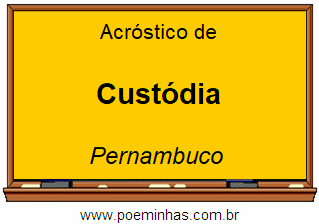 Acróstico da Cidade Custódia