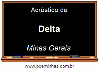 Acróstico da Cidade Delta