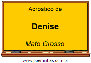 Acróstico da Cidade Denise