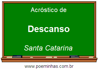 Acróstico da Cidade Descanso