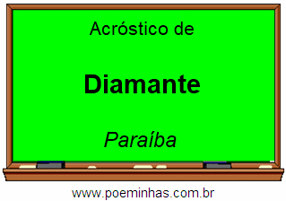 Acróstico da Cidade Diamante