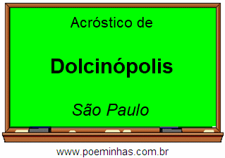 Acróstico da Cidade Dolcinópolis