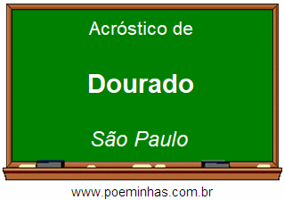 Acróstico da Cidade Dourado