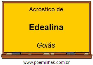 Acróstico da Cidade Edealina