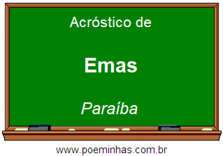 Acróstico da Cidade Emas