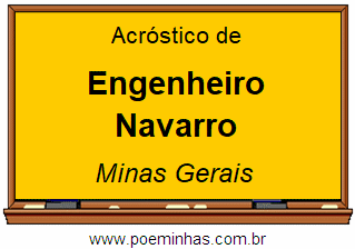 Acróstico da Cidade Engenheiro Navarro