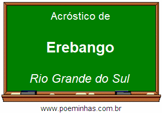 Acróstico da Cidade Erebango