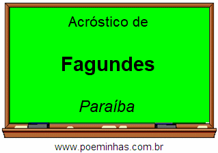 Acróstico da Cidade Fagundes