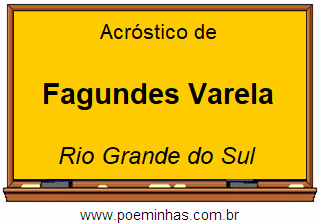 Acróstico da Cidade Fagundes Varela