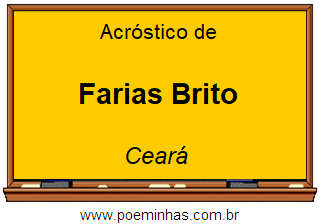 Acróstico da Cidade Farias Brito