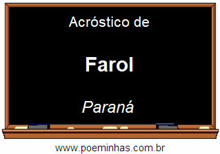 Acróstico da Cidade Farol