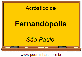 Acróstico da Cidade Fernandópolis