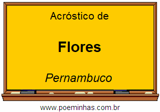 Acróstico da Cidade Flores