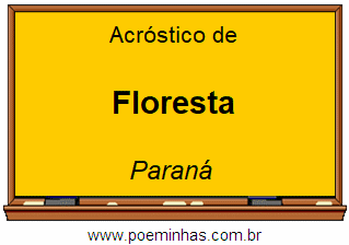 Acróstico da Cidade Floresta