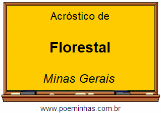 Acróstico da Cidade Florestal