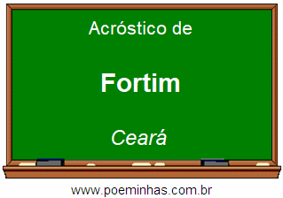 Acróstico da Cidade Fortim