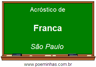 Acróstico da Cidade Franca