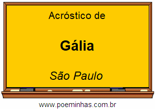 Acróstico da Cidade Gália