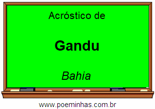 Acróstico da Cidade Gandu